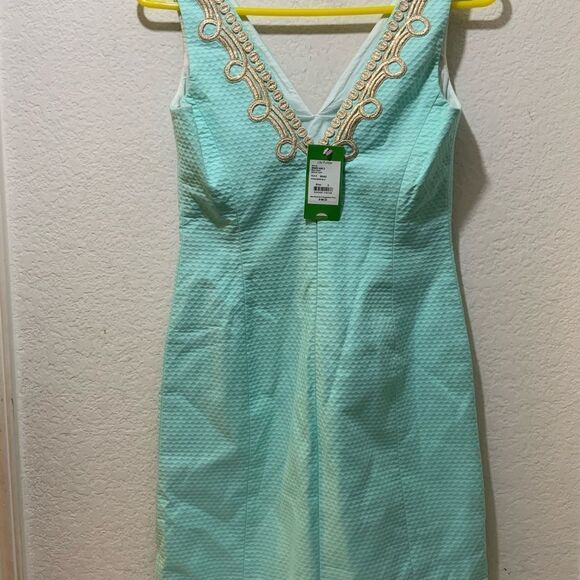 Lilly Pulitzer Bentely V Neck Dress 2 NWT Blue - Picture 7 of 12